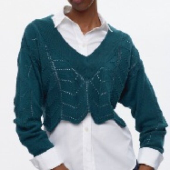 KOTN Women's Omri Sweater - Dark Teal - Medium - NWT - Picture 1 of 1